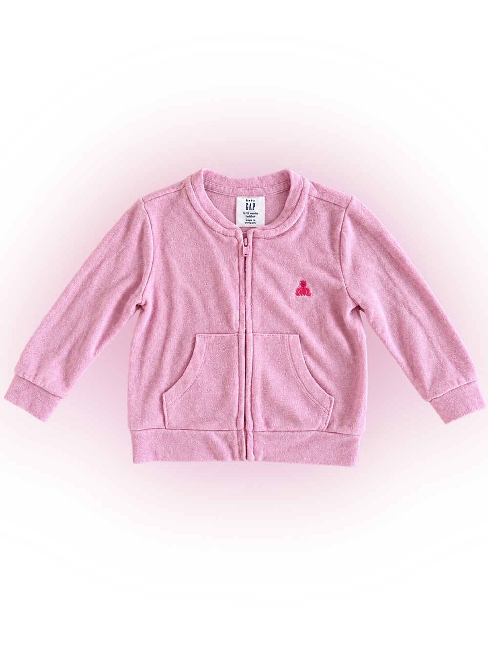 BabyGap Girls Pink Full Zip Cardigan Sweater 6-12M